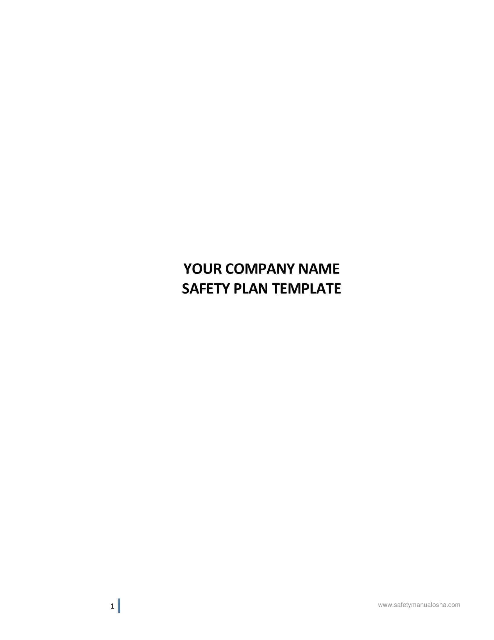 Safety plan quick start template Safety plan quick start template