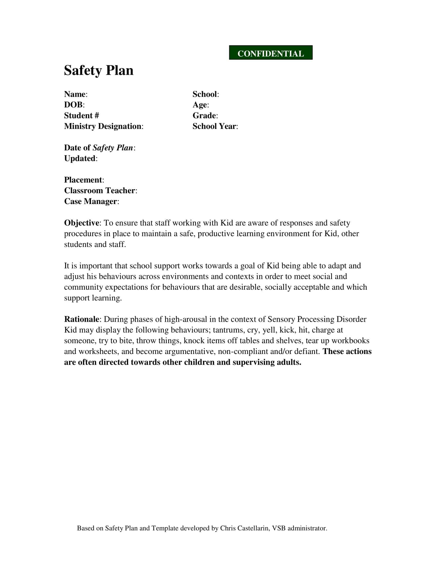 Safety plan spreadsheet template Safety plan spreadsheet template
