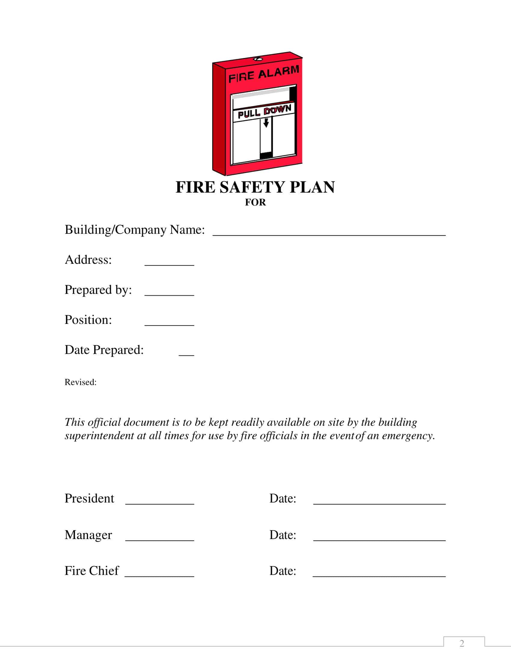 Safety plan template in Excel Safety plan template in Excel