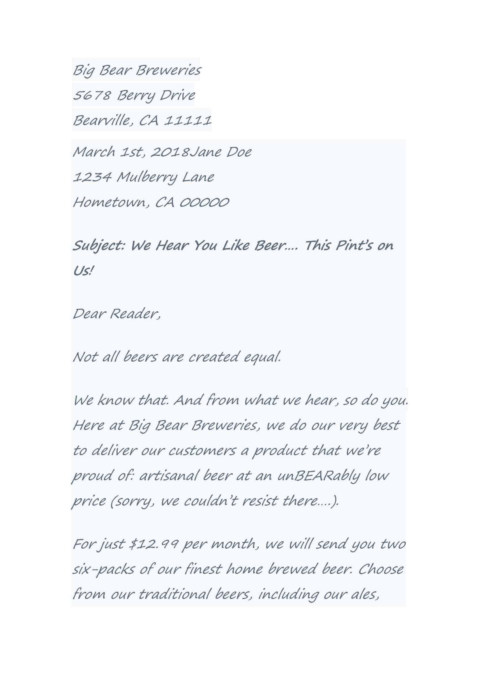 Sales letter template workshop Sales letter template workshop
