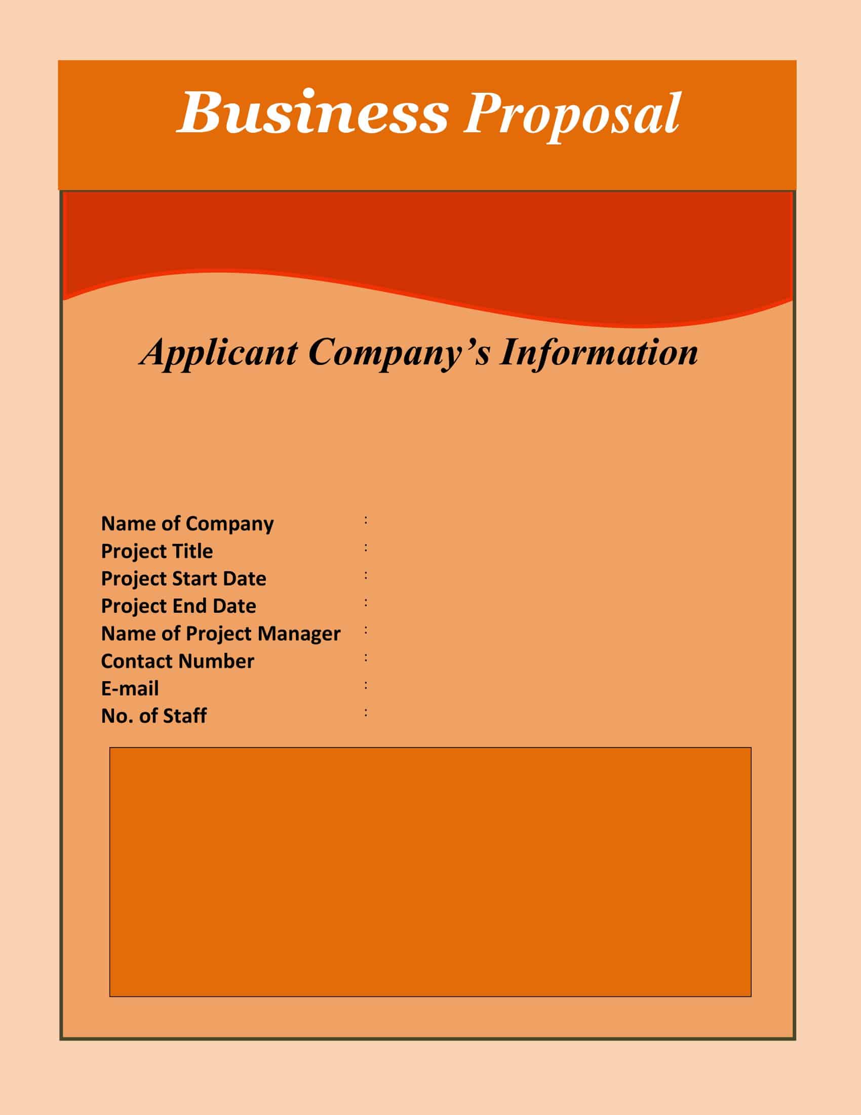 Sample Business Proposal Templates Sample Business Proposal Templates