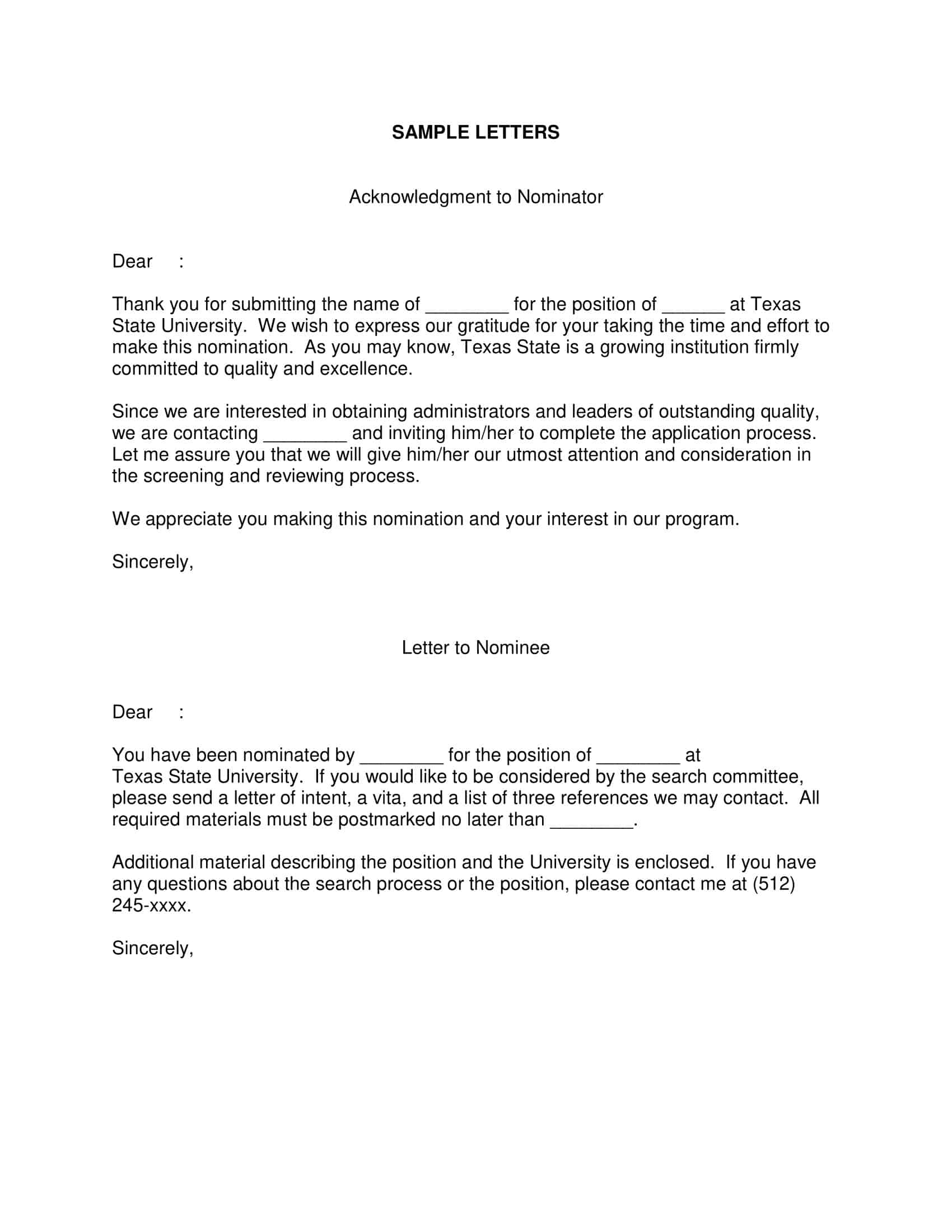 Sample Thank You Letter Templates Sample Thank You Letter Templates