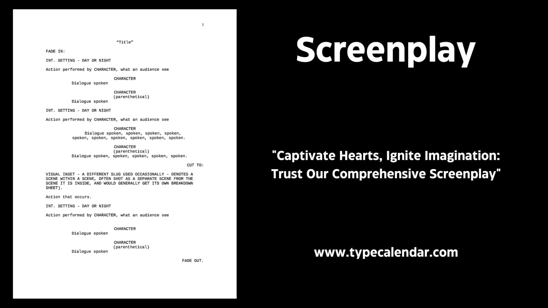 Free Printable Screenplay Templates Word PDF Free Printable Screenplay Templates Word PDF