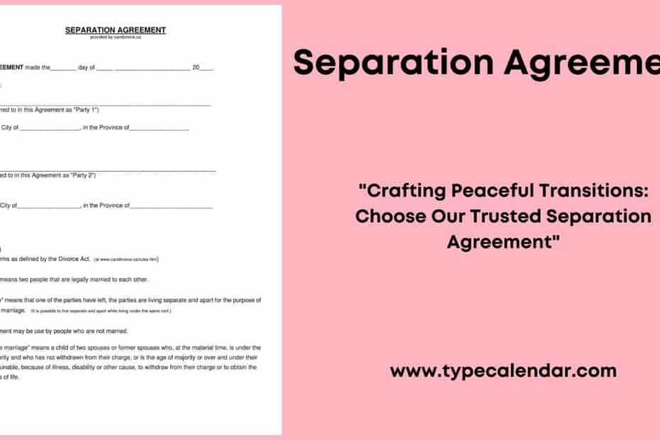 Separation Agreement