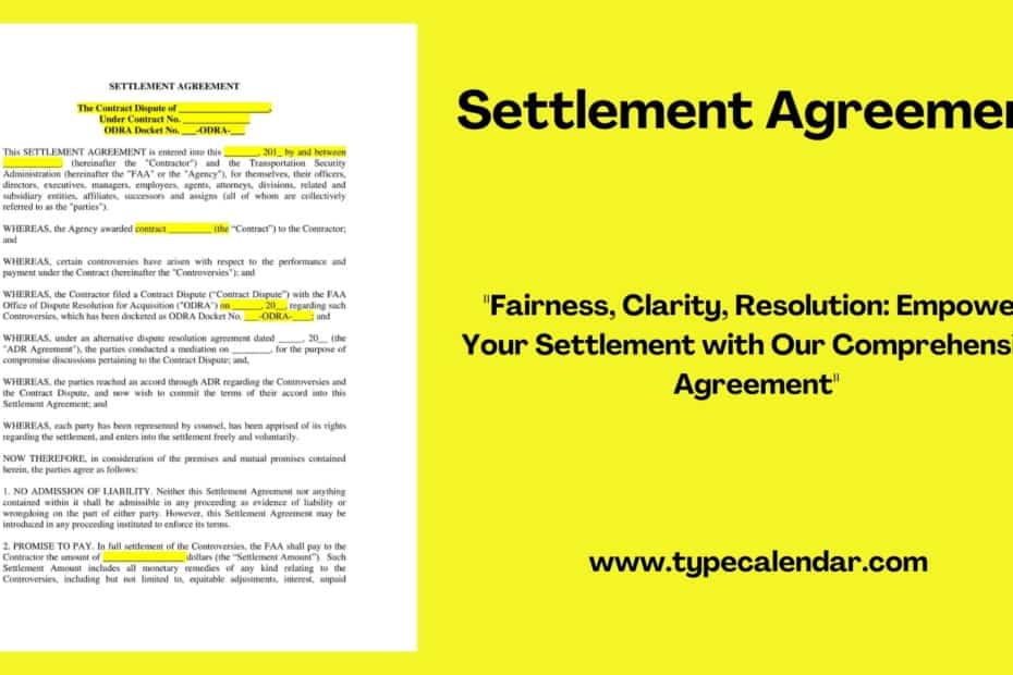 Settlement Agreement