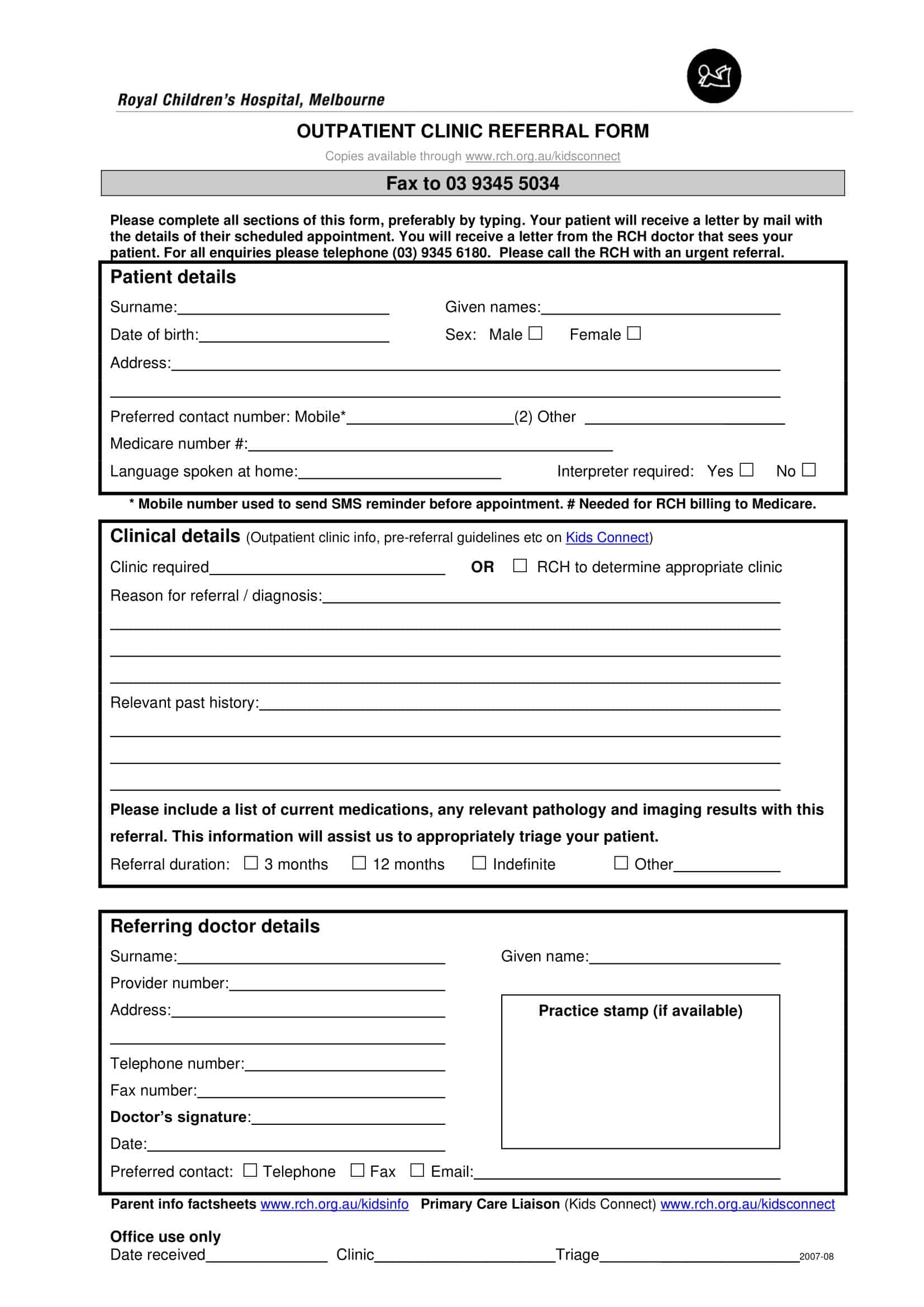 Simple Referral Form Format Simple Referral Form Format