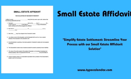 Free Printable Small Estate Affidavit Templates [PDF, Word] Example