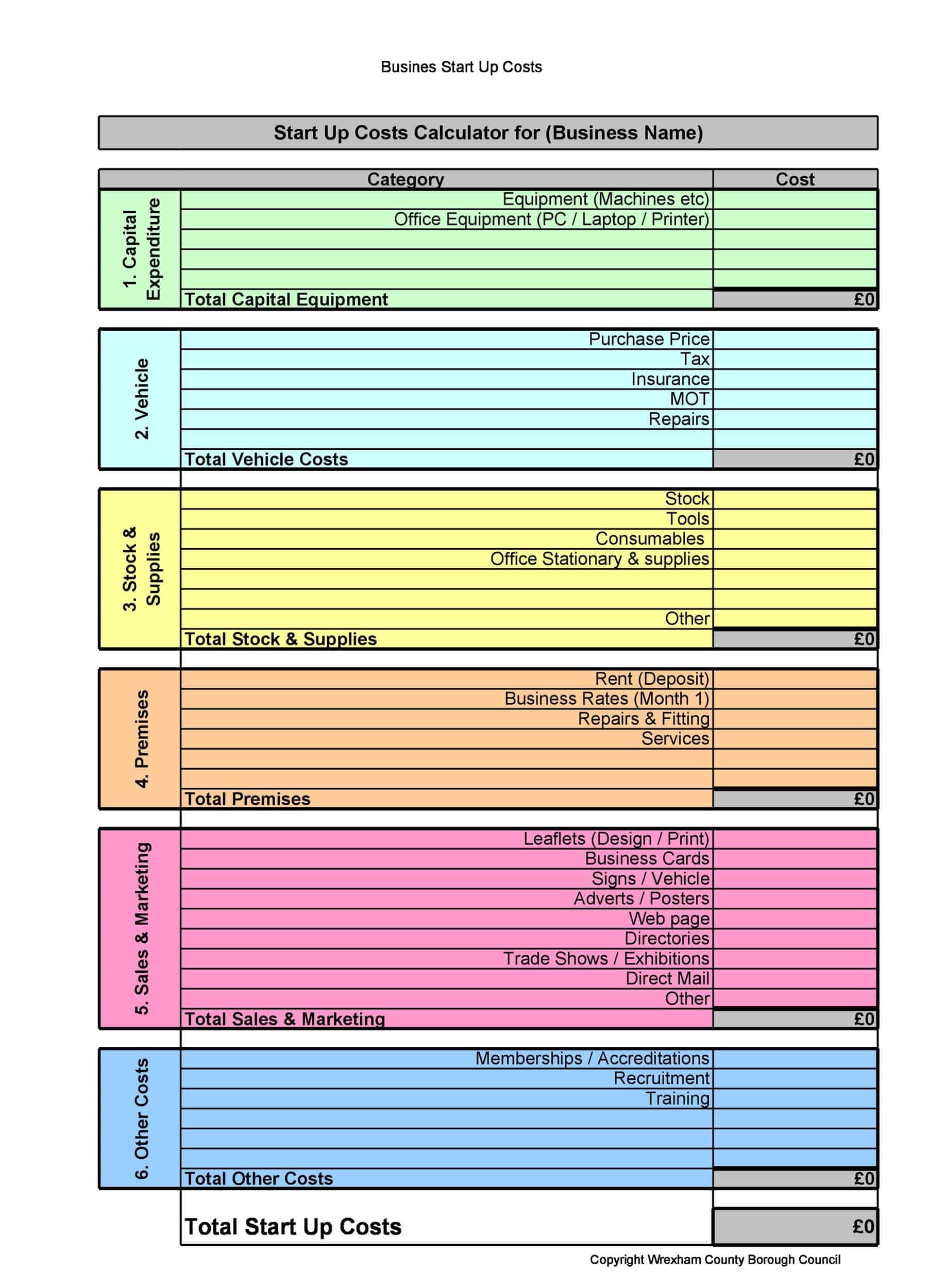 Spreadsheet Startup Budget Template Spreadsheet Startup Budget Template