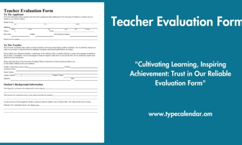 Free Printable Teacher Evaluation Form Templates [Word, Excel, PDF]