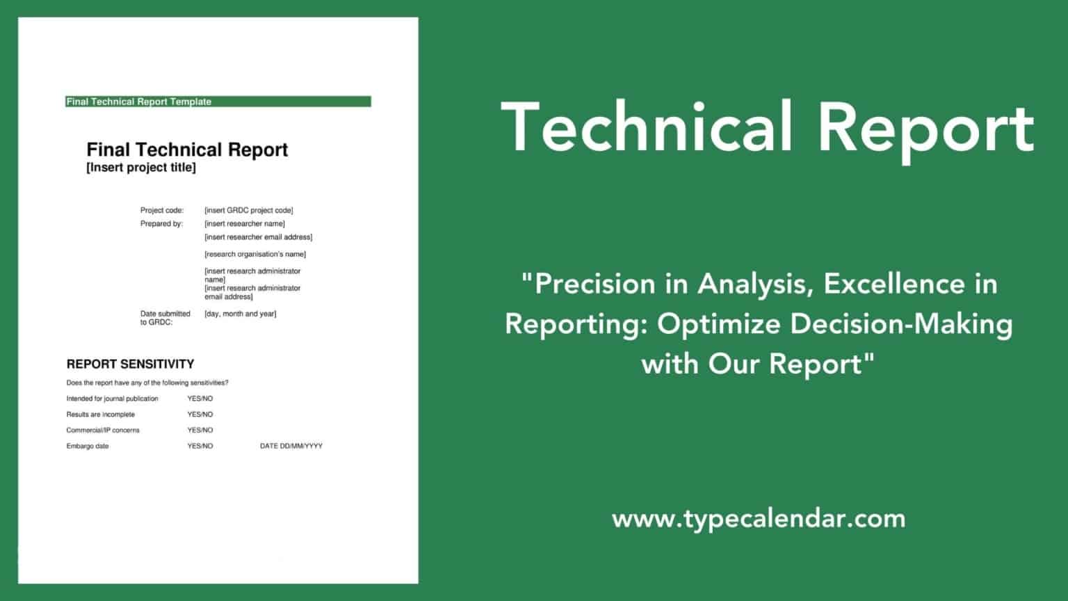Free Printable Technical Report Templates [Word, PDF, Excel] Example