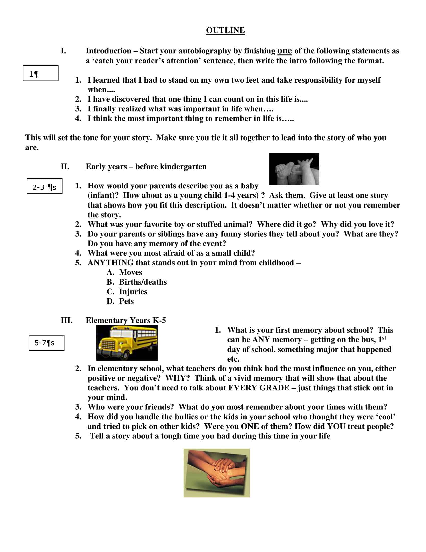 Template of autobiography in Word Template of autobiography in Word