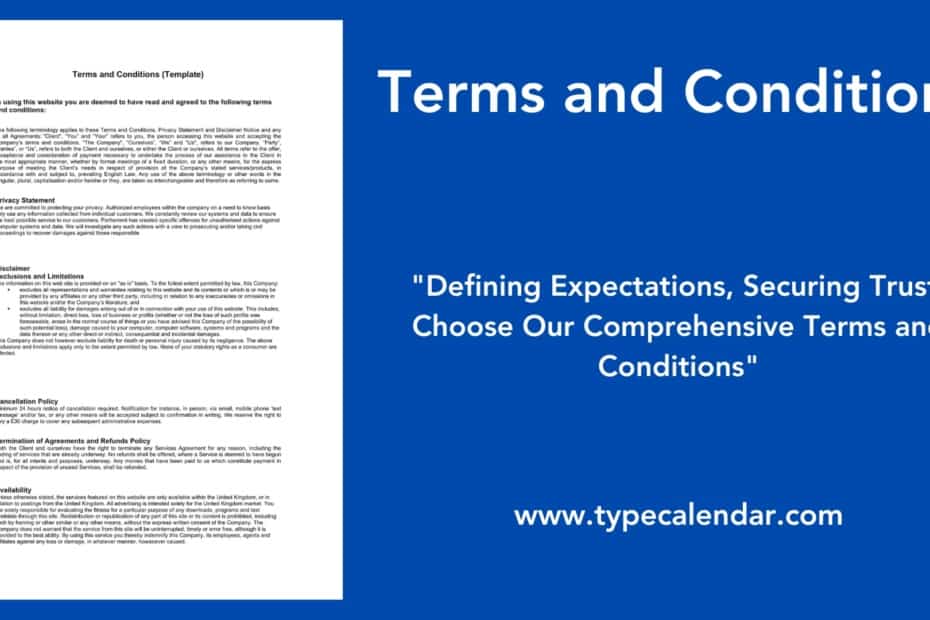 Terms and Conditions