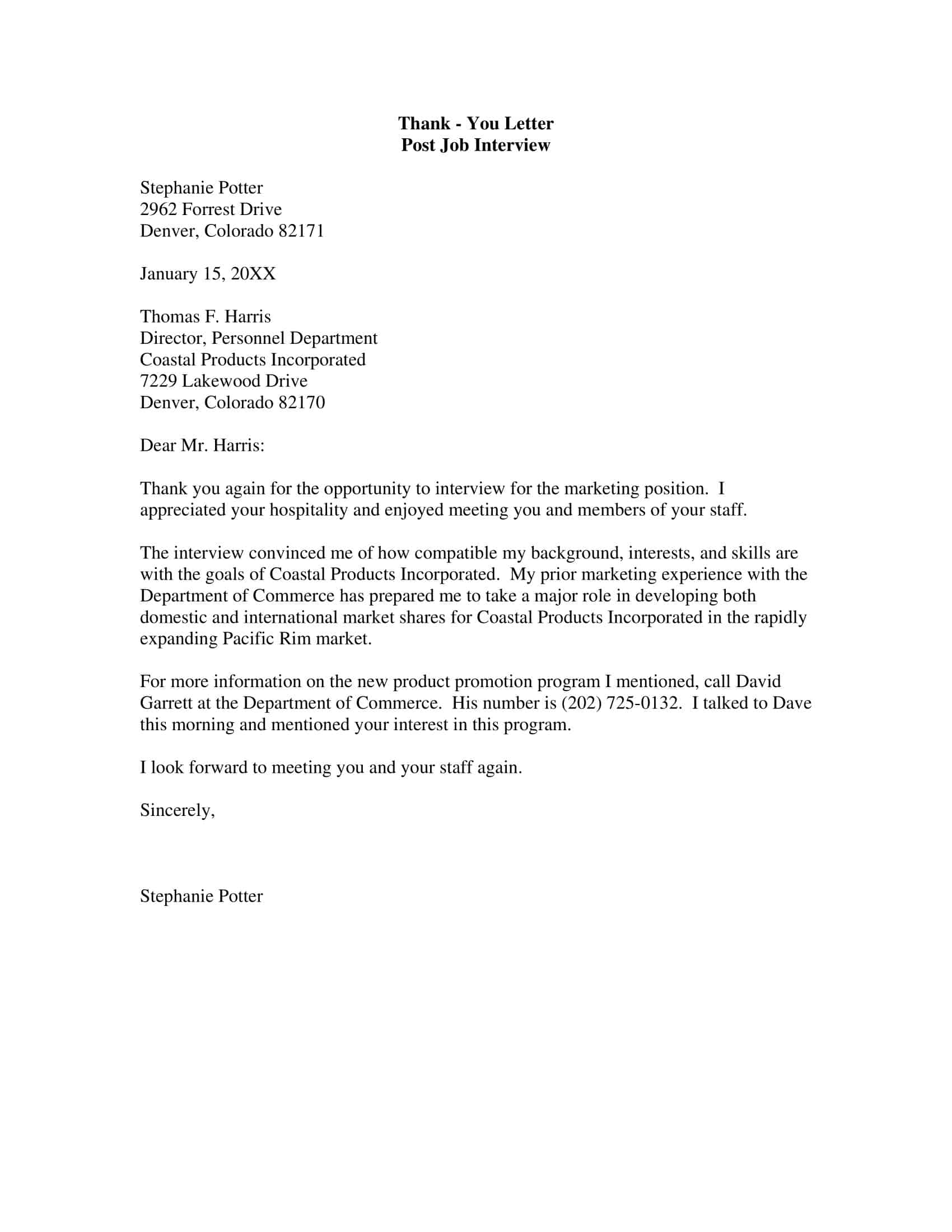 Thank You Letter Free Template Thank You Letter Free Template