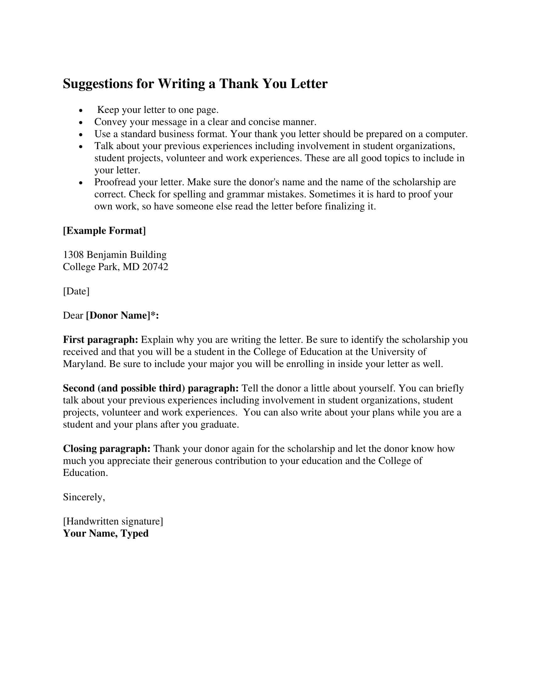 Thank You Letter PDF Free Thank You Letter PDF Free