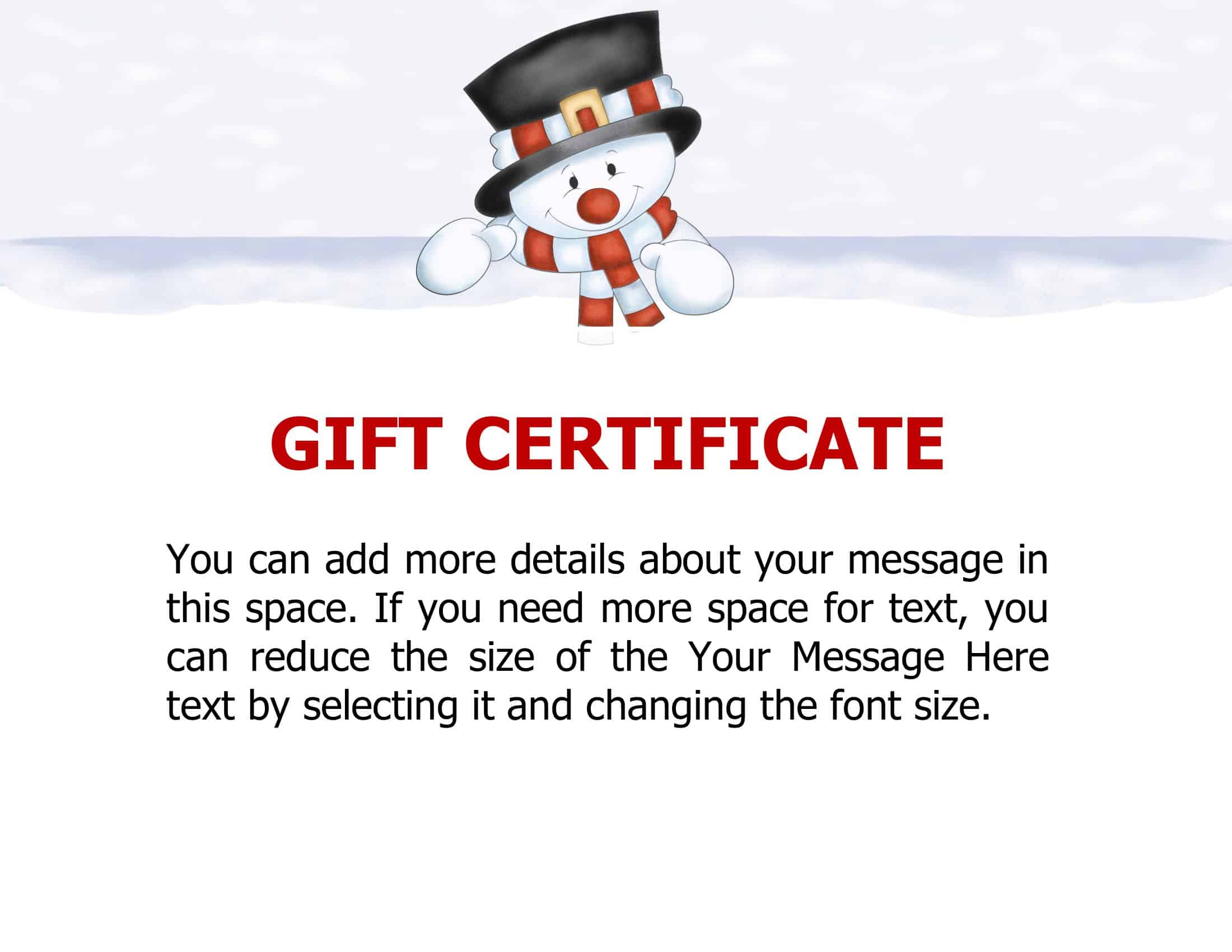 Unique Christmas Gift Certificate Template Unique Christmas Gift Certificate Template