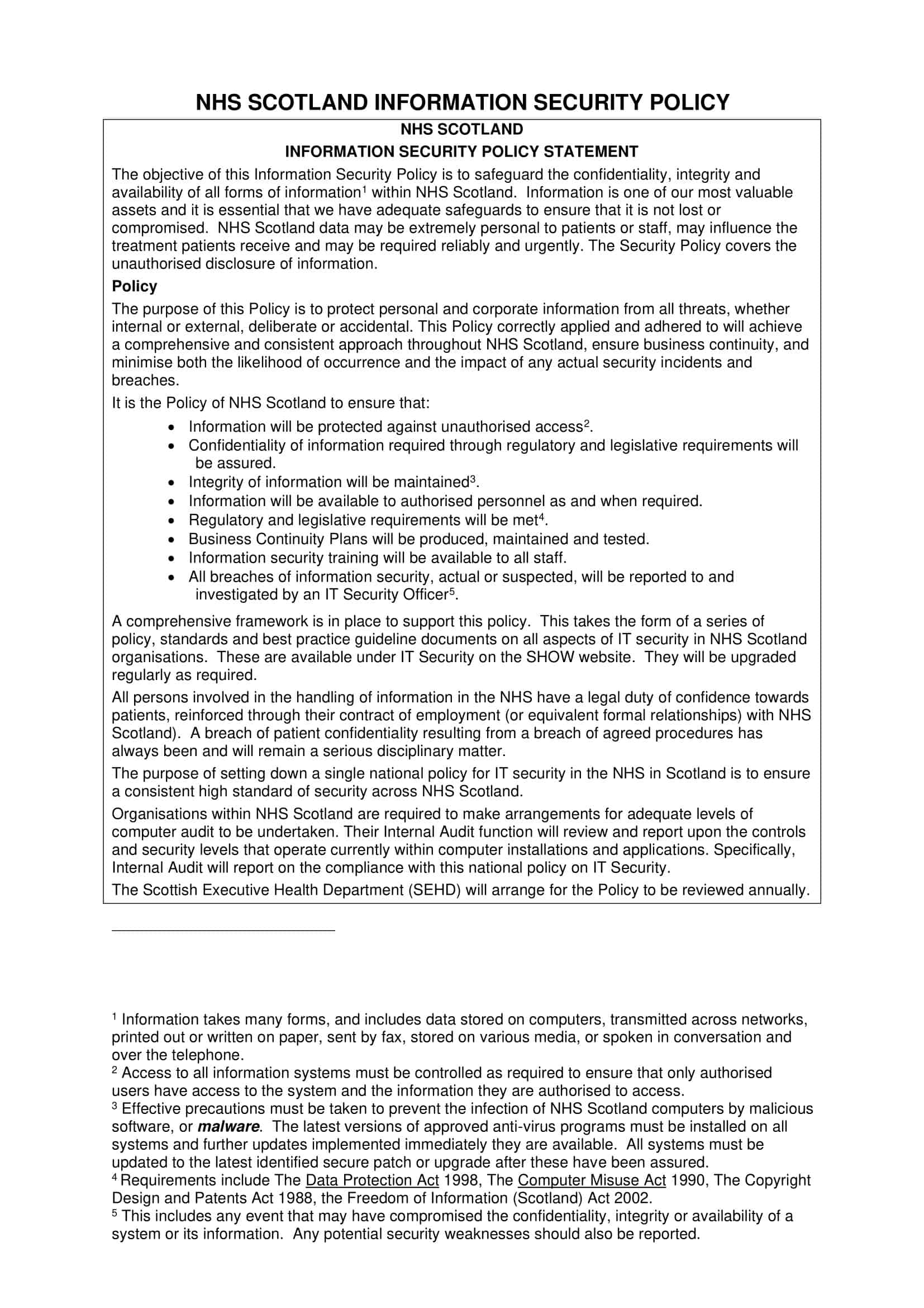 User-friendly, downloadable IT security policy template User-friendly, downloadable IT security policy template