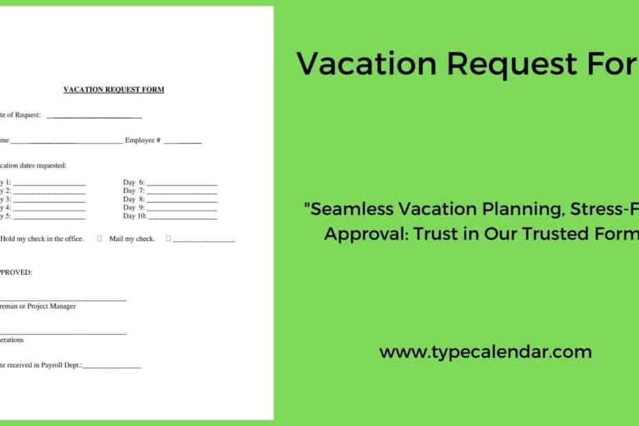 Vacation Request Form