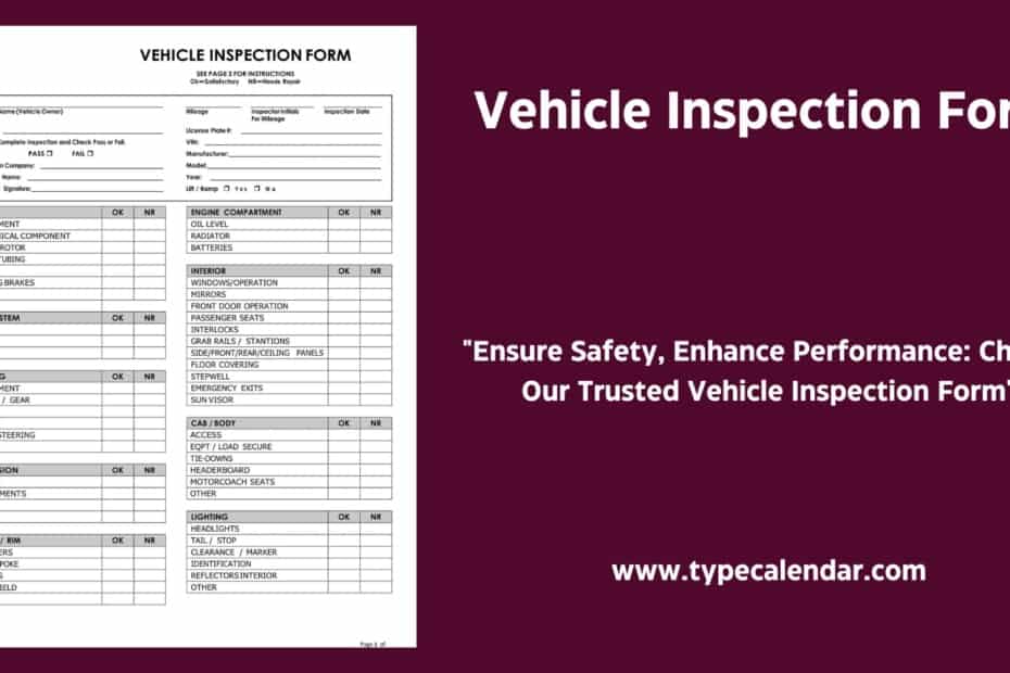 Vehicle Inspection Form