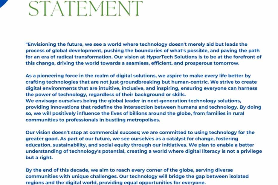 Vision Statement
