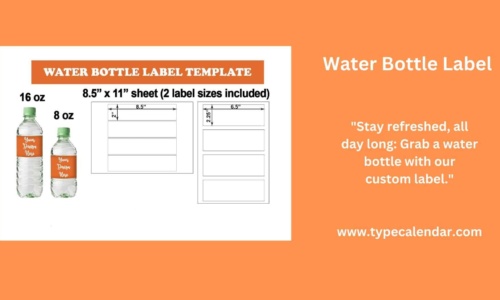 Free Printable Water Bottle Label Templates [PDF, Word]