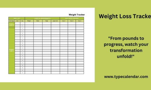 Free Printable Weight Loss Tracker Templates [PDF, Word] Monthly, Weekly