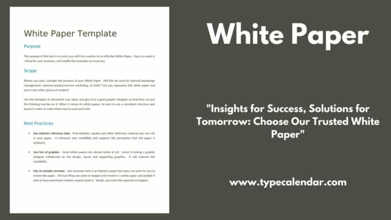 Free Printable White Paper Templates