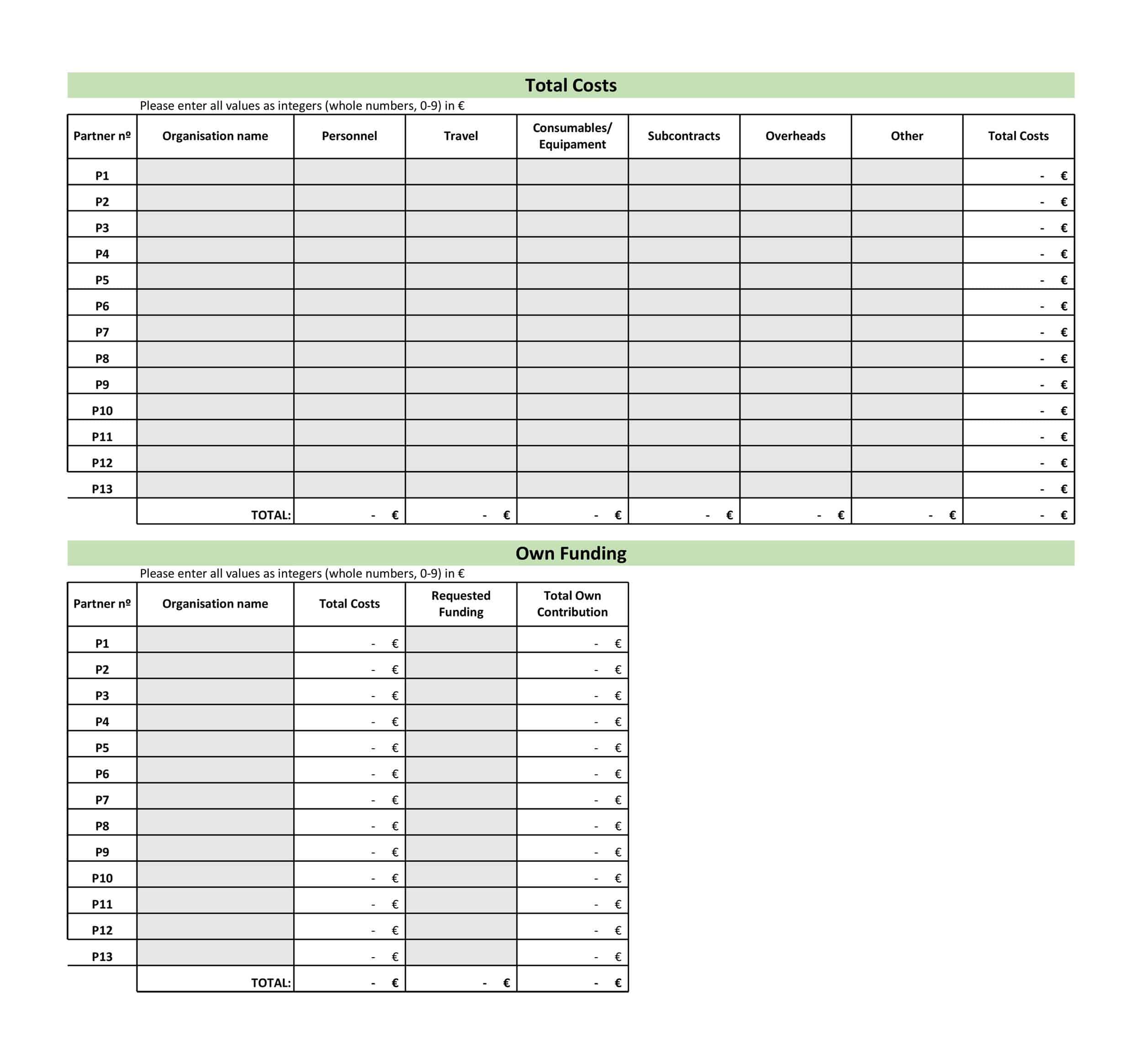 Word Blank Financial Plan Word Blank Financial Plan