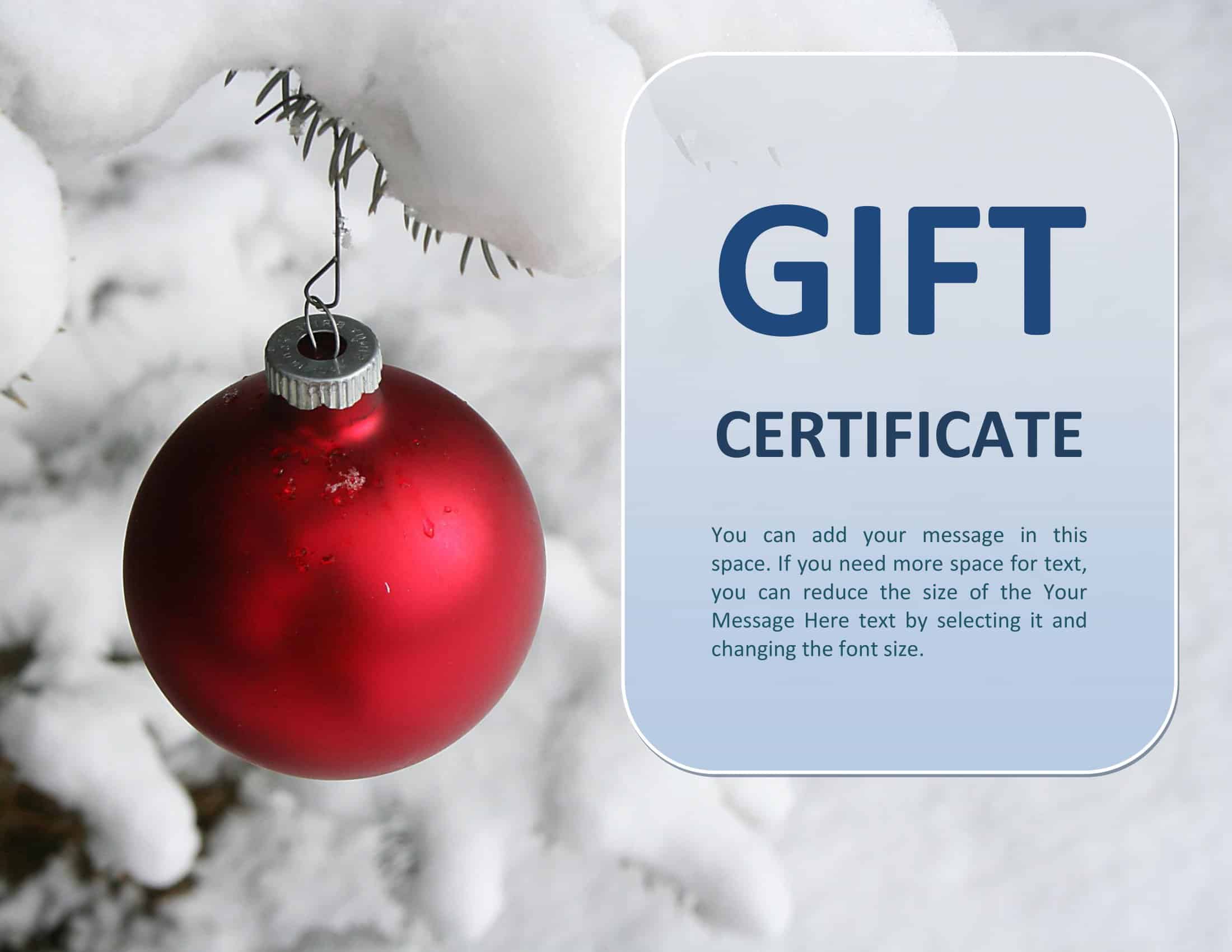 Word Document Christmas Gift Certificate Word Document Christmas Gift Certificate