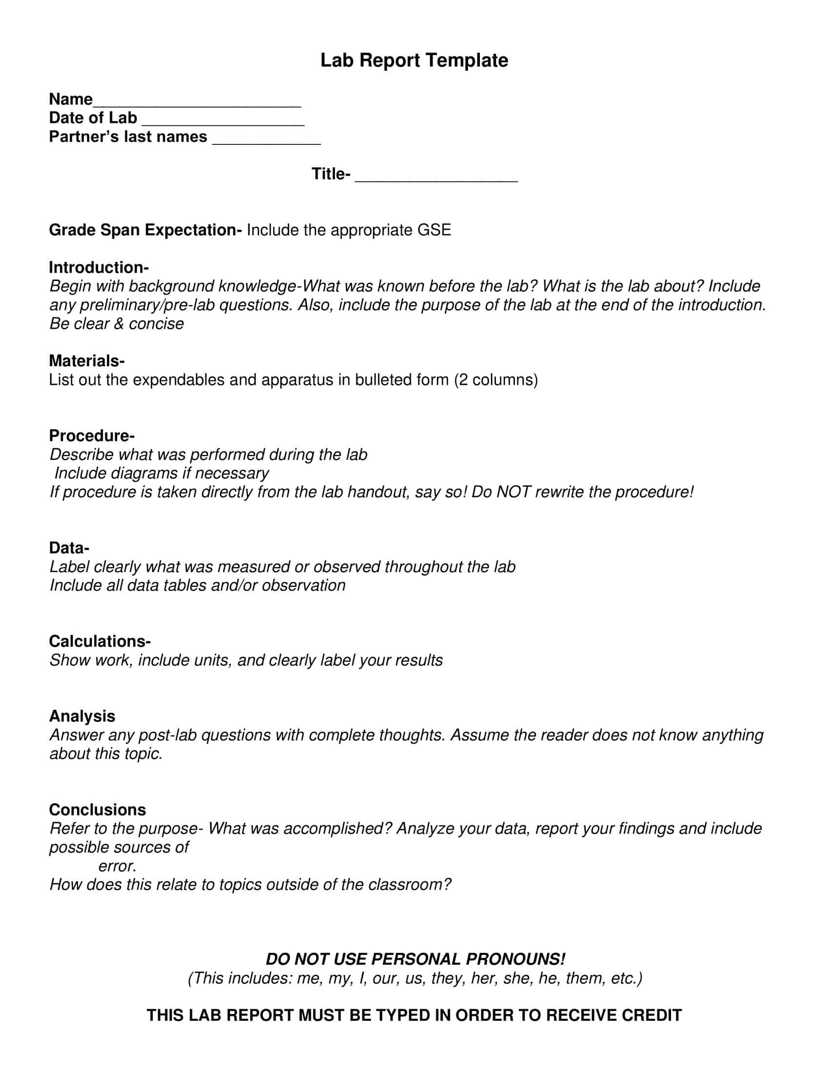 Word Document Lab Report Example Word Document Lab Report Example