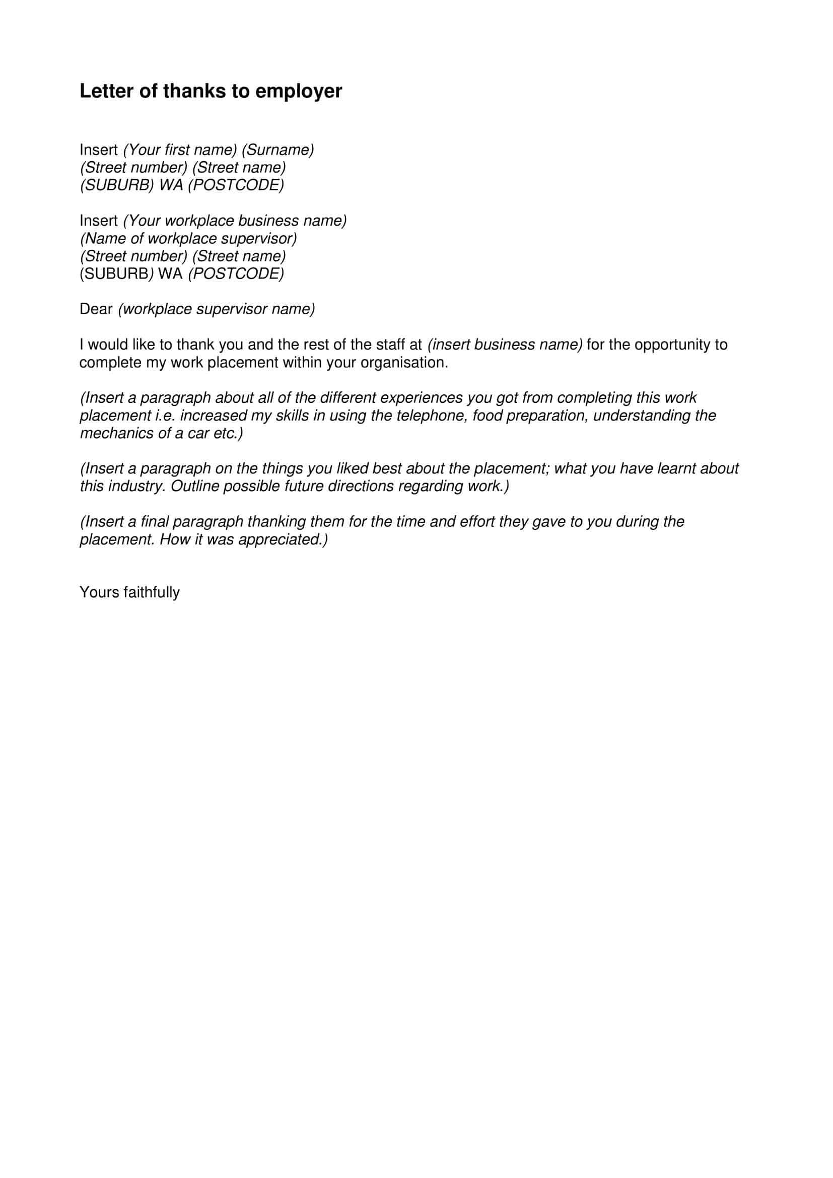 Word Document Thank You Letter Template Word Document Thank You Letter Template