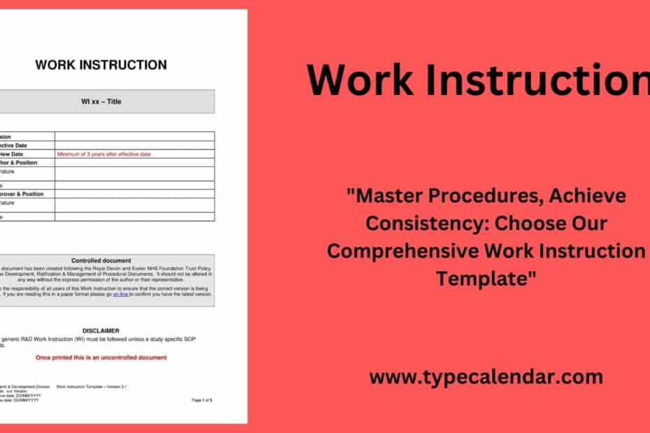 Work Instruction
