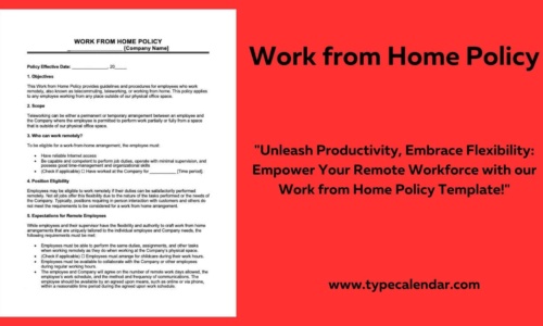 Free Printable Work from Home Policy Templates [PDF, Word]