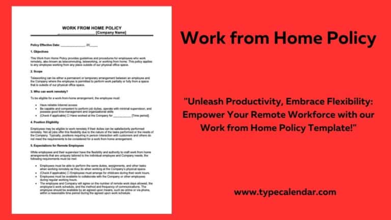 Free Printable Work from Home Policy Templates [PDF, Word]