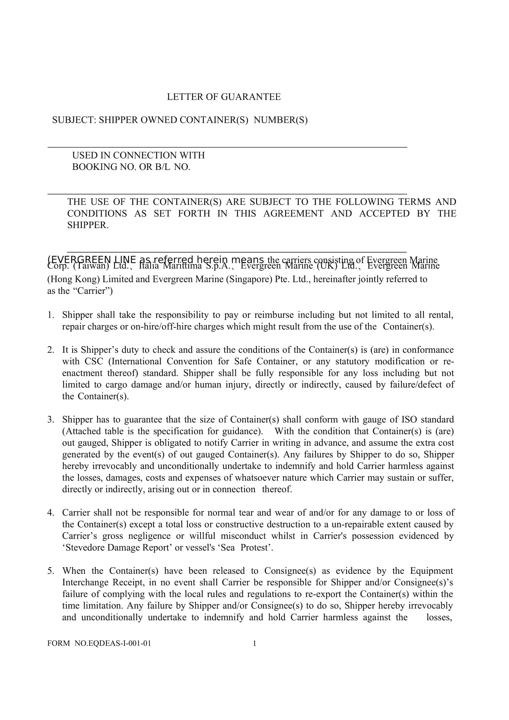 a letter of guarantee a letter of guarantee