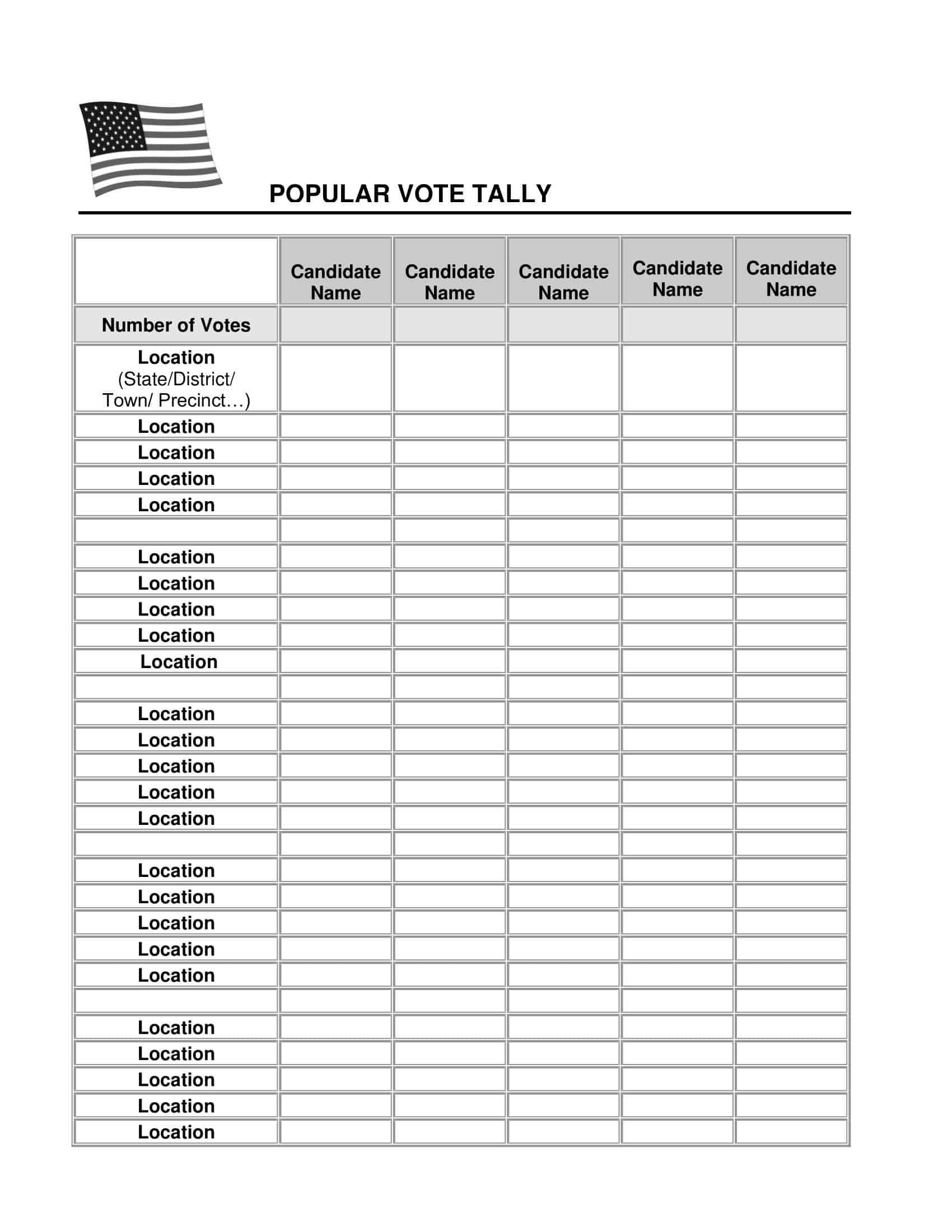 free printable ballot templates [word, pdf] sample voting