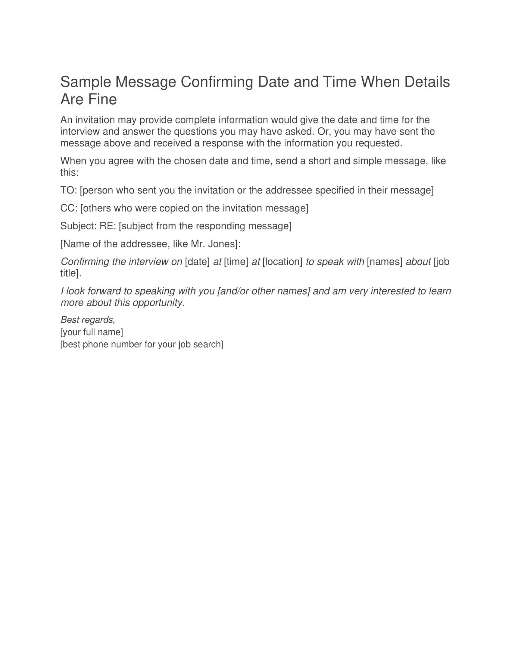 accepting job interview email accepting job interview email