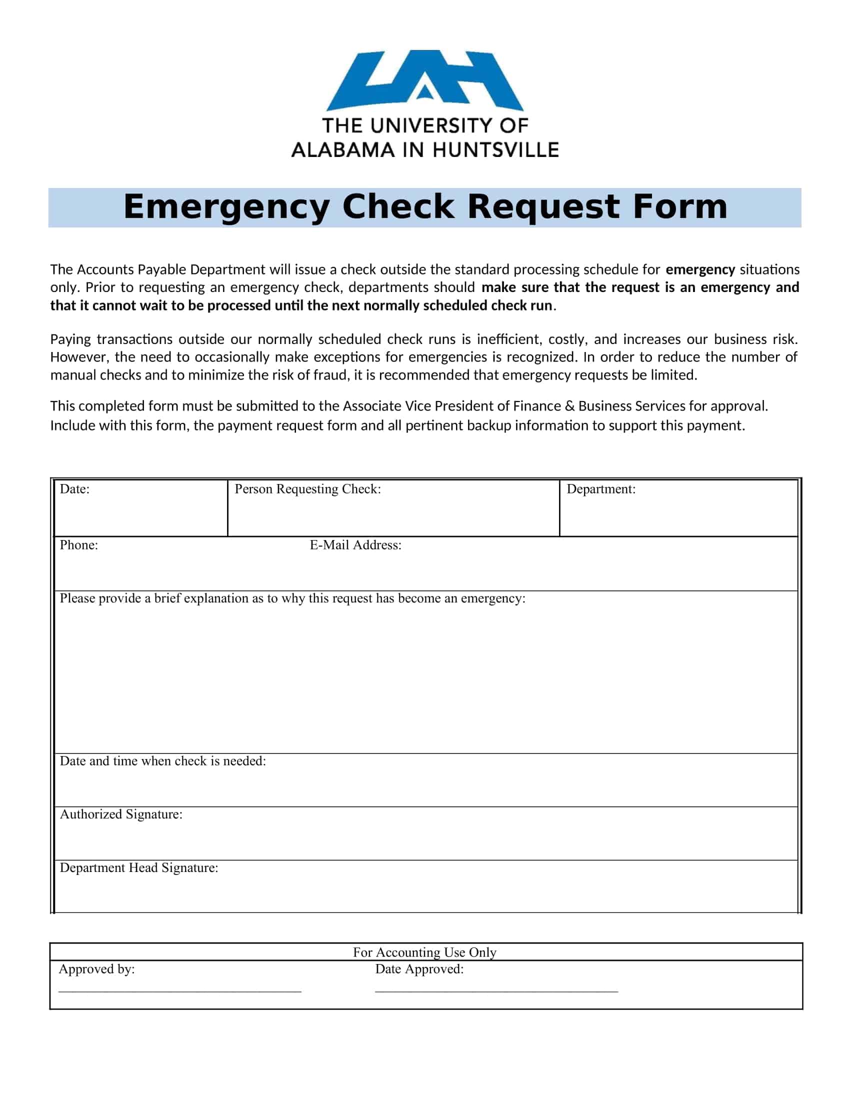 Free Printable Check Request Form Templates [PDF, Word, Excel]