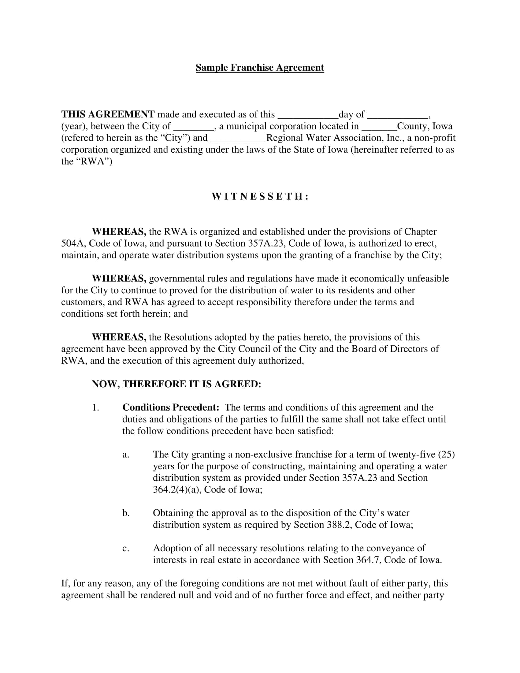 advantages of a franchise agreement advantages of a franchise agreement