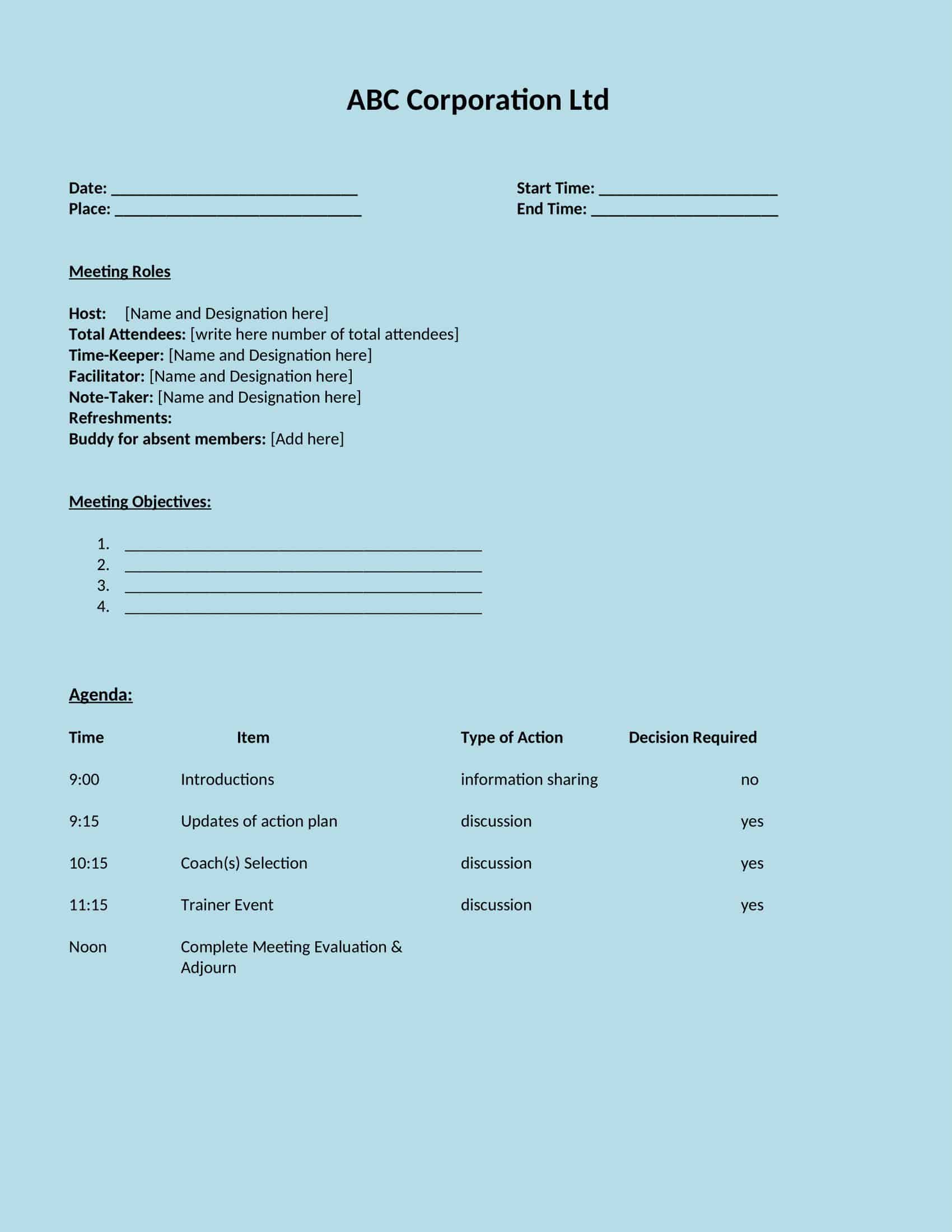 agenda template for meetings agenda template for meetings