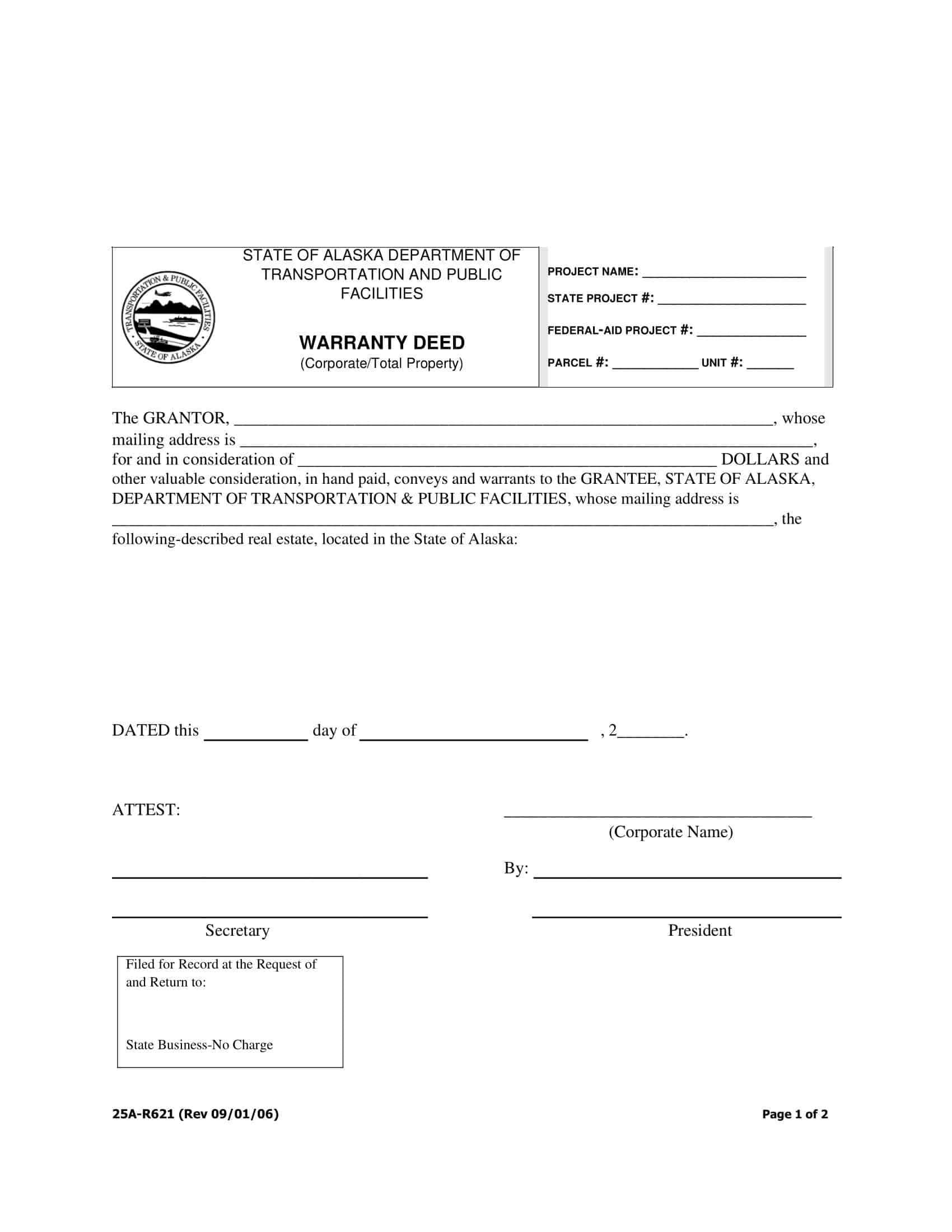 alaska warranty deed alaska warranty deed