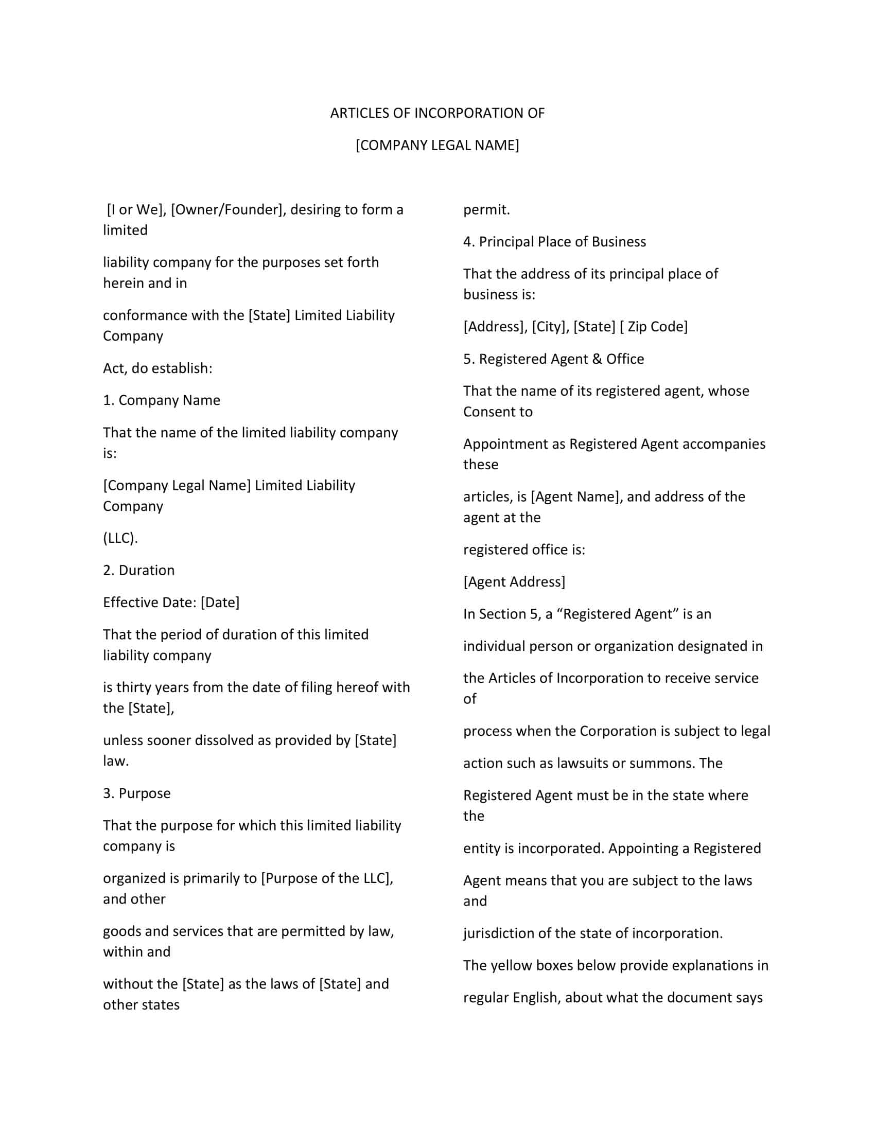 articles of incorporation georgia articles of incorporation georgia