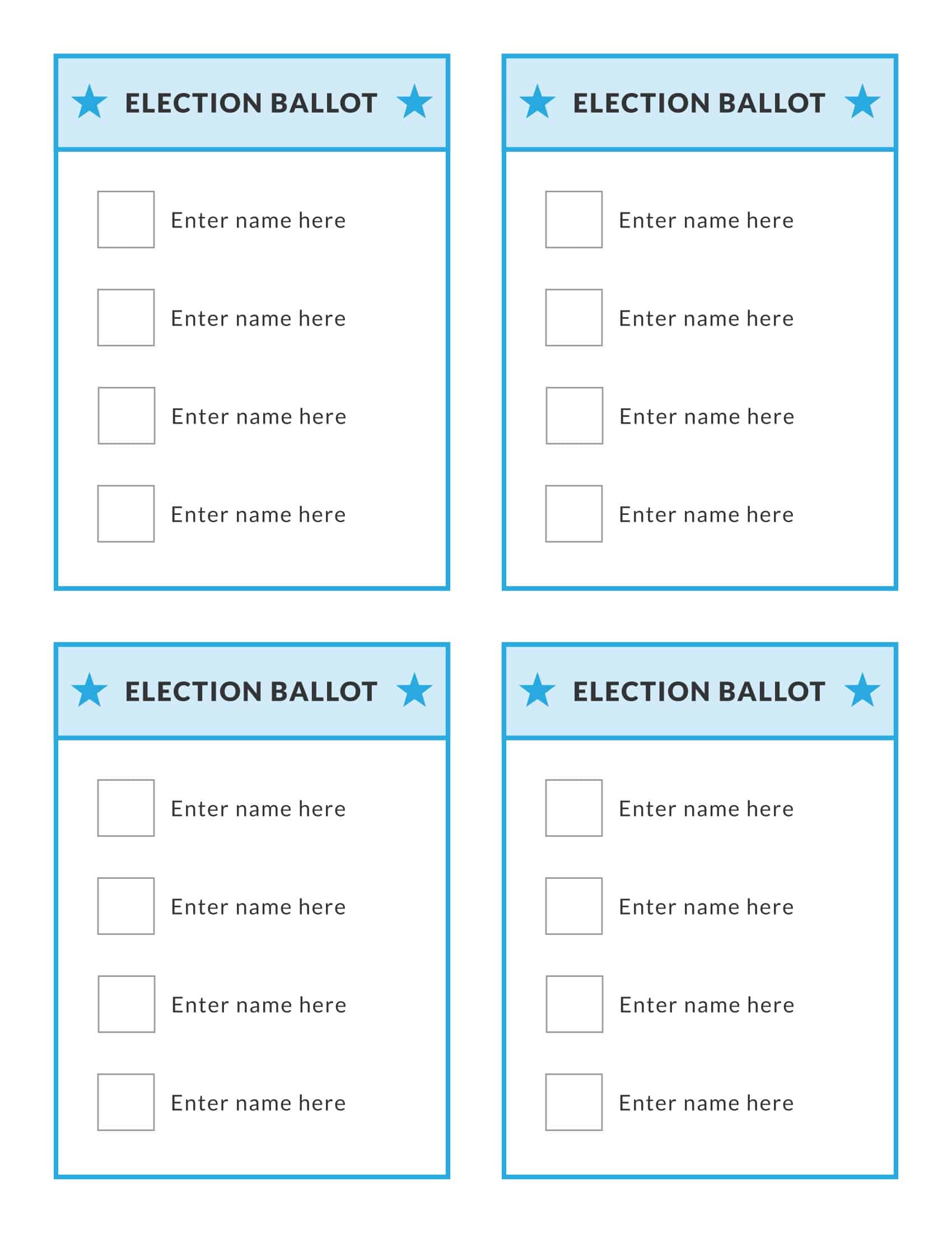 Free Printable Ballot Templates Word PDF Sample Voting Free Printable Ballot Templates Word PDF Sample Voting