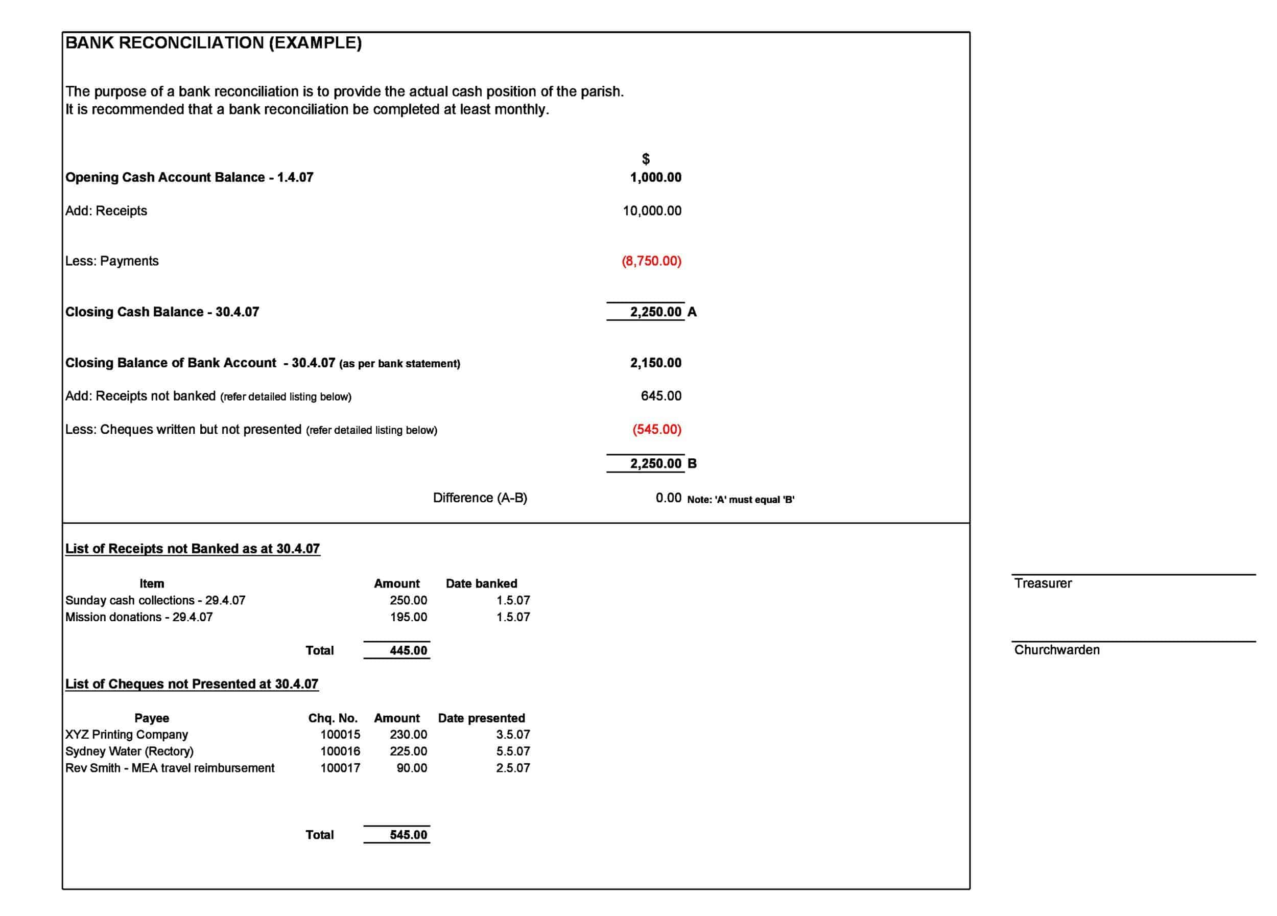 bank reconciliation statement template excel bank reconciliation statement template excel