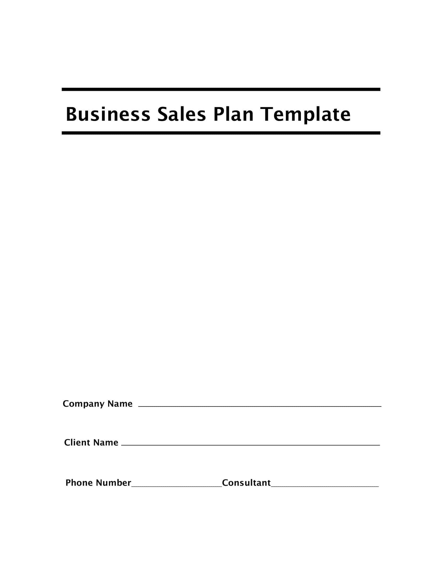 Free Printable Sales Plan Templates PDF Word Excel Free Printable Sales Plan Templates PDF Word Excel