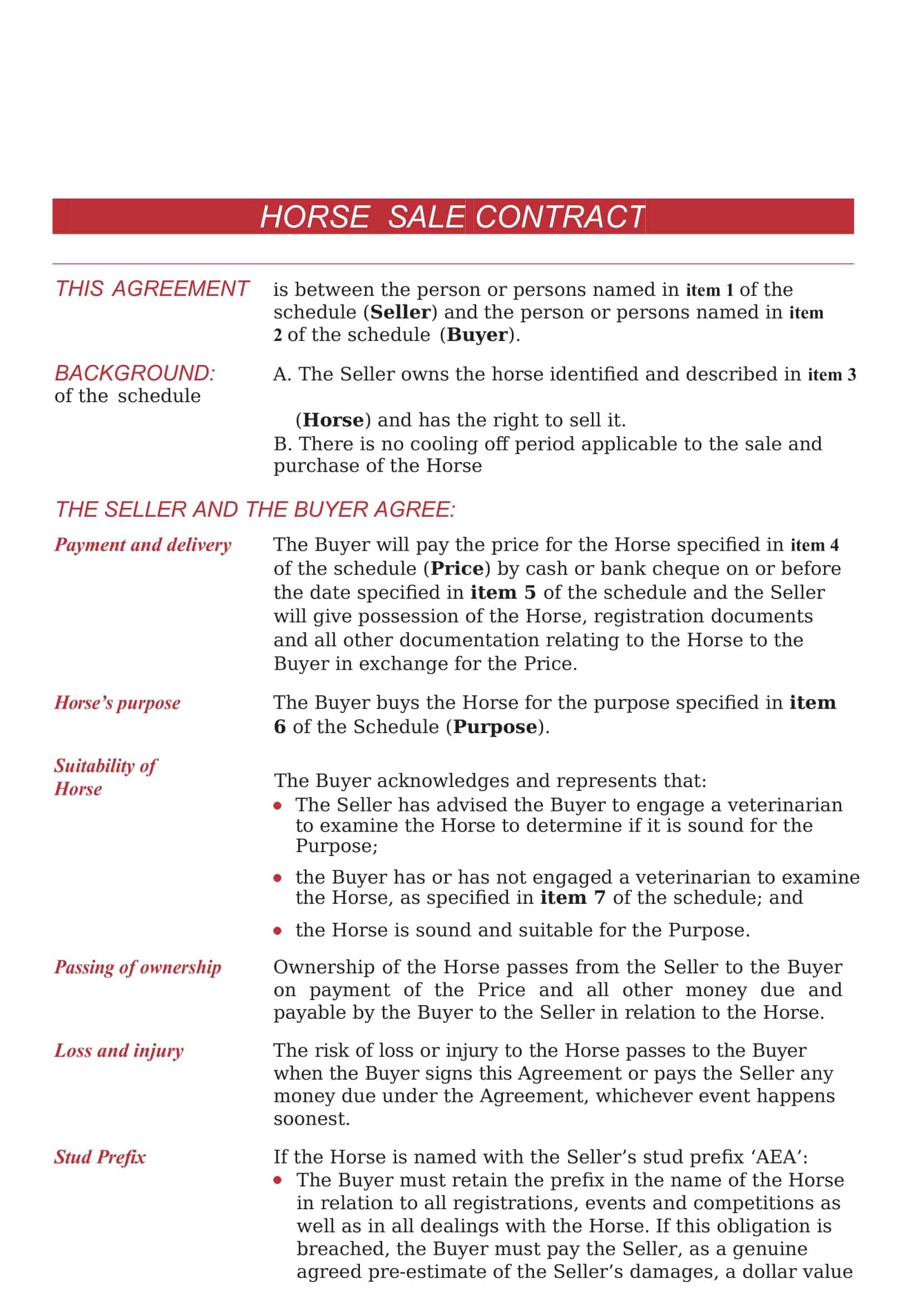 bill of sale horse pdf bill of sale horse pdf