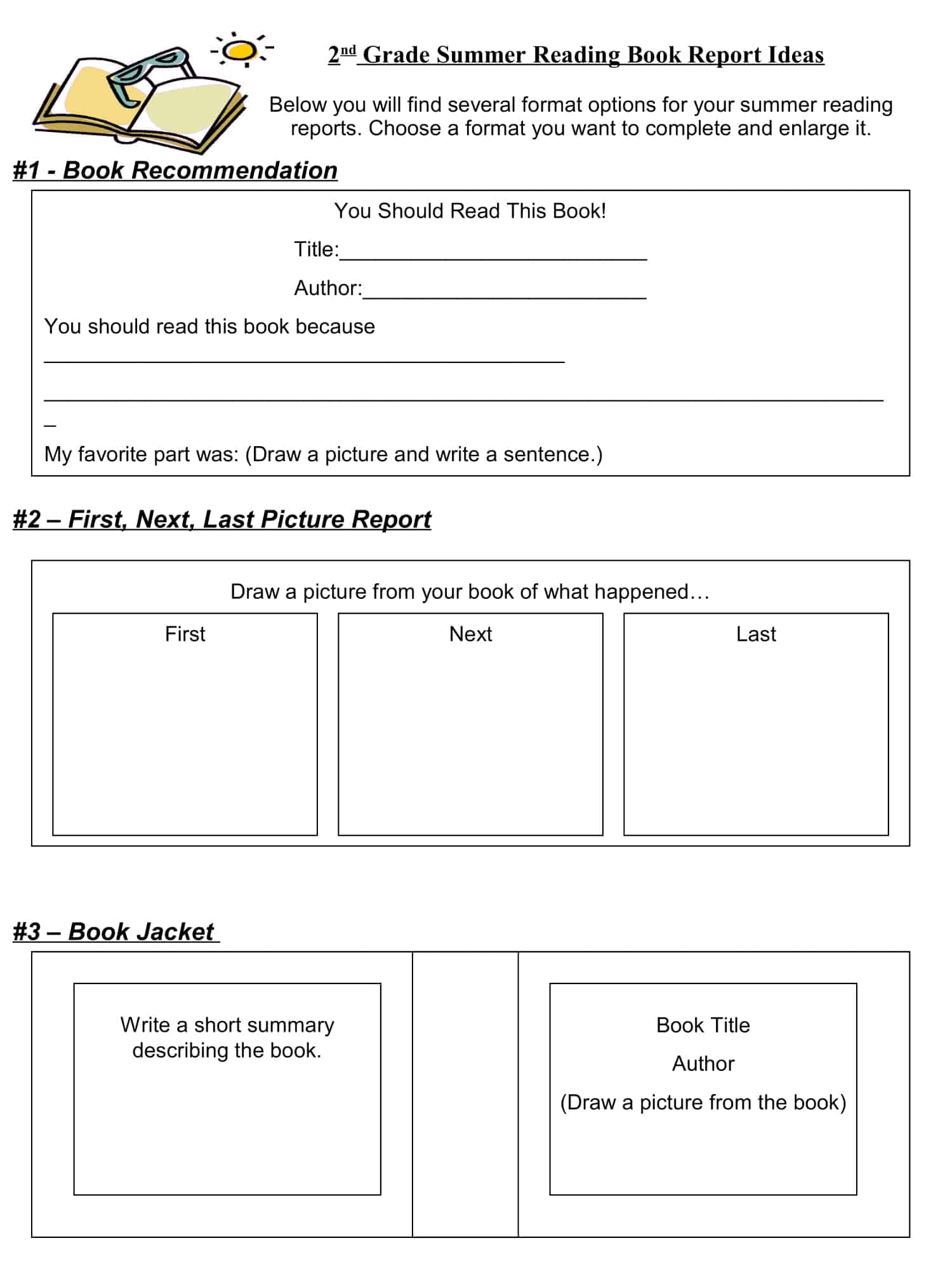 book report template middle school book report template middle school