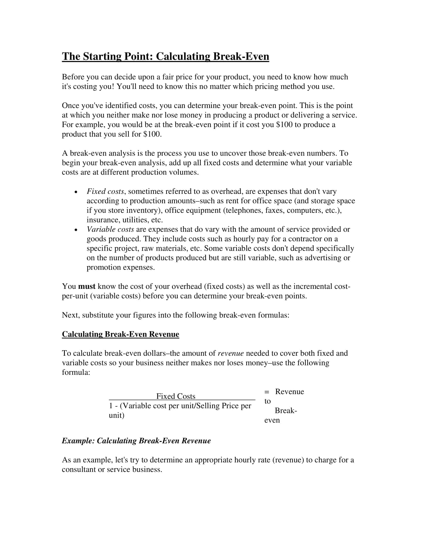 break even analysis calculator excel break even analysis calculator excel