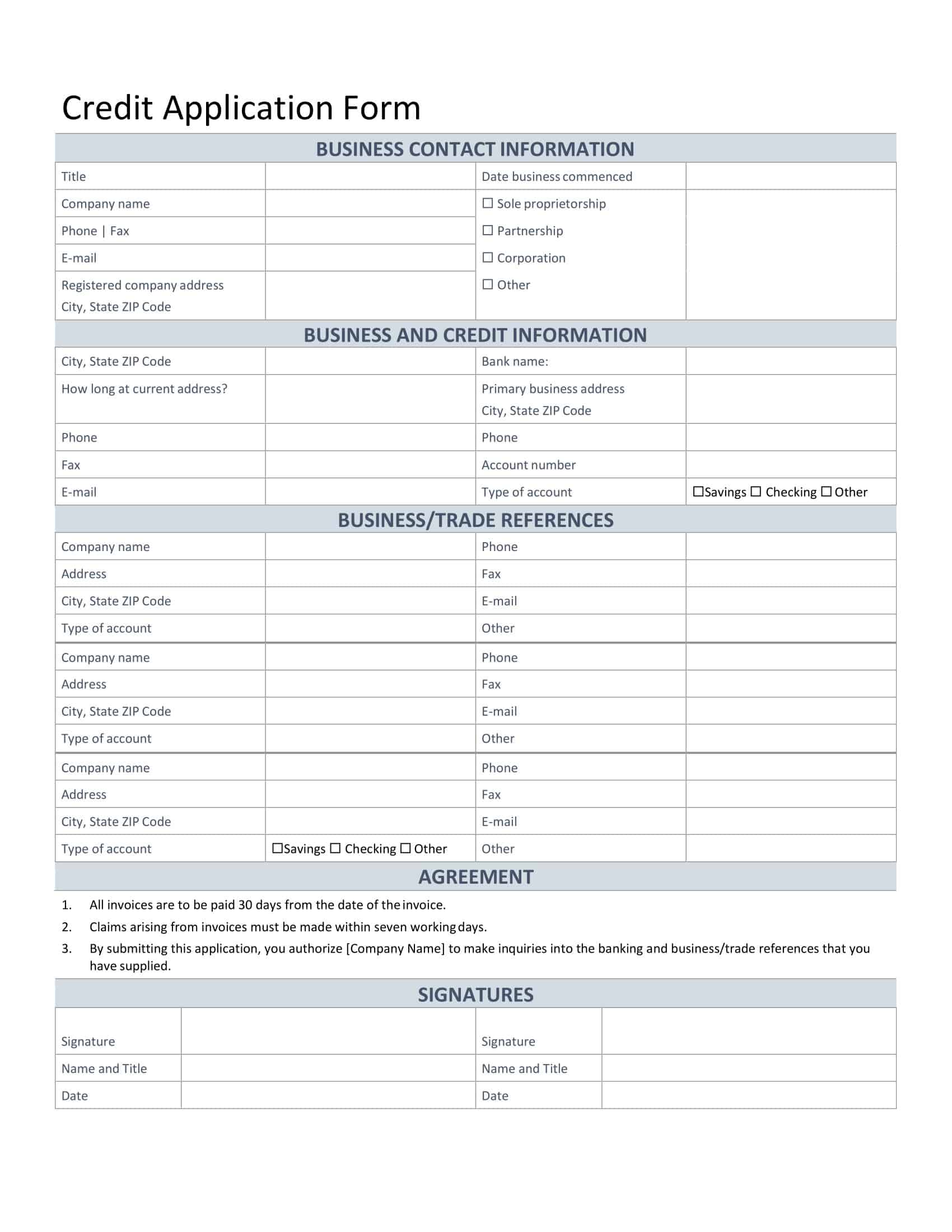 free-printable-business-credit-application-templates-word-pdf-excel