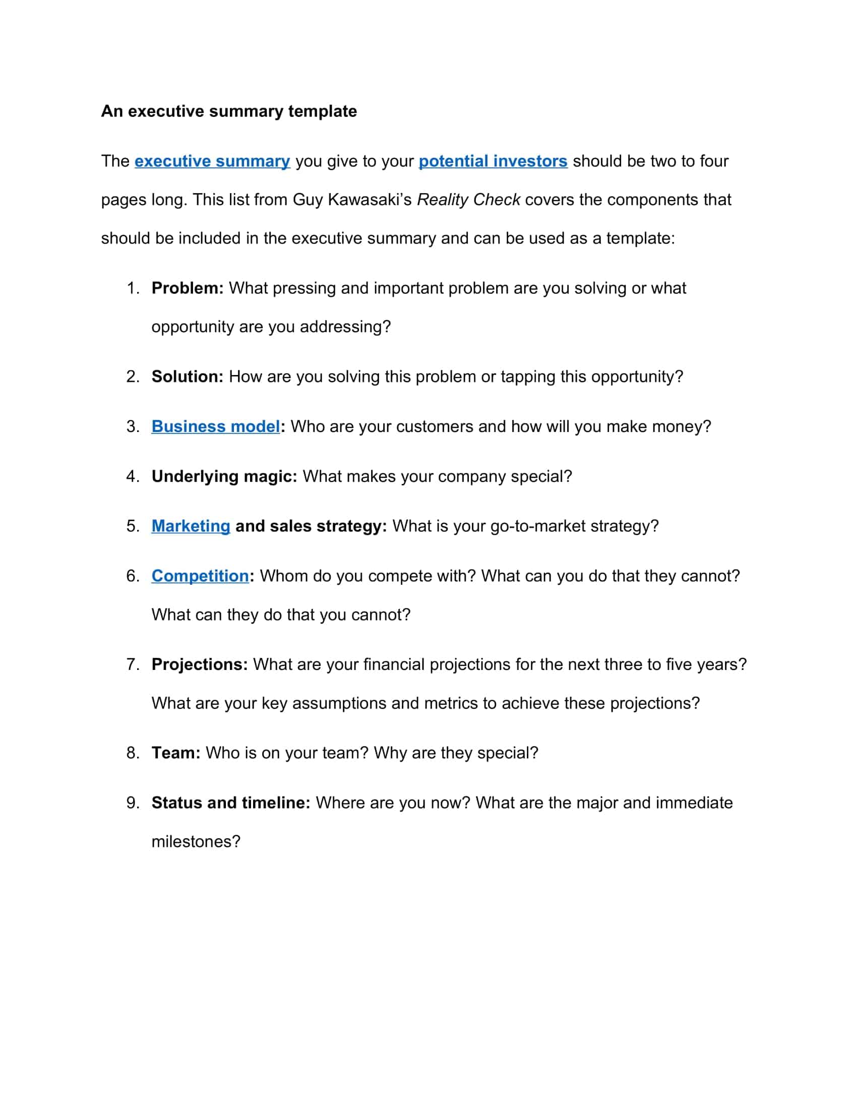 business plan executive summary example business plan executive summary example