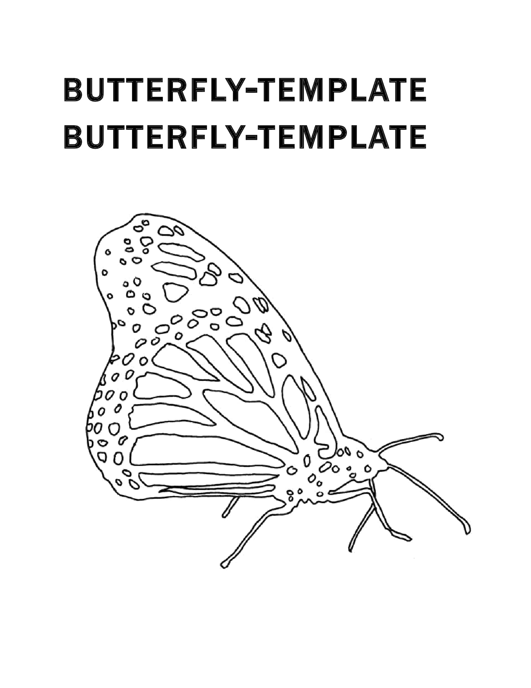 Free Printable Butterfly Templates PDF Blank Free Printable Butterfly Templates PDF Blank